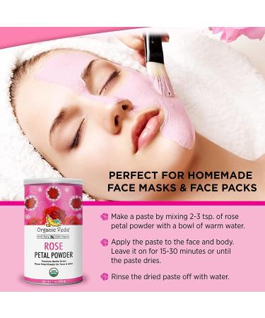 Organic Veda Edible Rose Petal Powder - Natural 16oz Powder for Cooking, Baking & DIY Beauty - Vegan, Non-GMO - Buy Online on SooperMarket.com