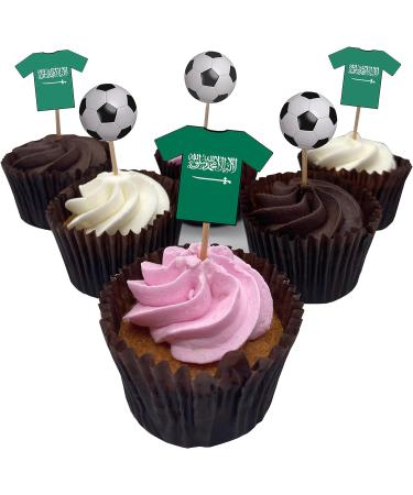 Saudi Arabia Football Party Food & Cupcakes Picks Decorations Toppers World Cup 2022 (pack of 14) - Buy Online on SooperMarket.com