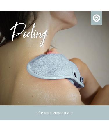 Shop Lowell 2-Piece Exfoliating Peeling Glove Set for Body & Face - Hammam Glove Bonus Peeling Guide & Suction Cups - Gray - Buy Online on SooperMarket.com
