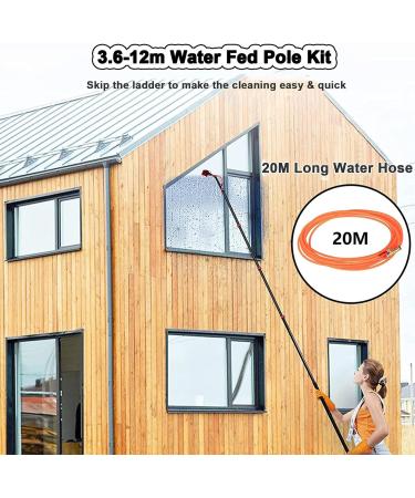 Water Fed Pole Kit Window Cleaning Pole Water Fed Telescopic Brush Extendable Cleaner Conservatory Roof for Photovoltaic Panel Cleaning Trucks 3.6M-12M 30cmbrush-18FT/5.4M 55cm Brush Head 8M/27FT - Buy Online on SooperMarket.com