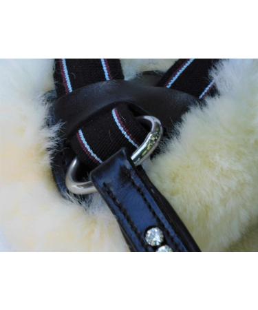 Tysons Breeches 5 Point Breastplate - Halla Lambskin Rhinestone Glitter Leather Black with Martingale for Thoroughbreds - International Shipping Available - Buy Online on SooperMarket.com
