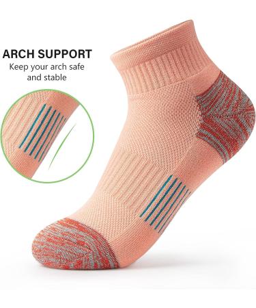 Gonii Women's Athletic Ankle Socks | Thick Cushioned Running Hiking Low Cut | 5-Pack Cool Colors | Size 6-8 - Buy Online on SooperMarket.com