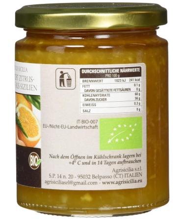 Agrisicilia Sicilian Citrus Fruit Jam - Pack of 6 (6 x 360g) | Premium International Shipping - Buy Online on SooperMarket.com