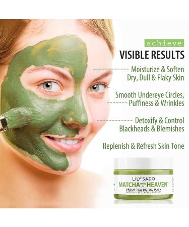 Organic Green Tea Matcha & Avocado Face Mask - Anti-Aging Vegan Facial Treatment - Buy Online on SooperMarket.com