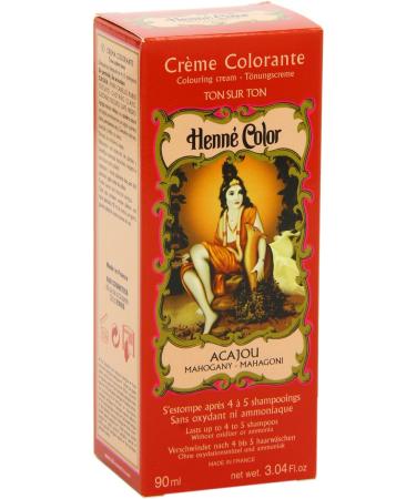 Henne Color Mahogany Henna Hair Colouring Cream 90ml - Natural Hair Dye - Buy Online on SooperMarket.com
