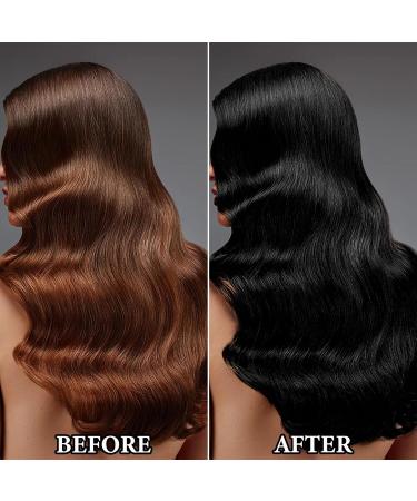 Instant Black Hair Dye Shampoo - 3 in 1 Color & Care for Gray Hair | Moisturizing & Long Lasting Repair - 100ml for Men & Women - Buy Online on SooperMarket.com