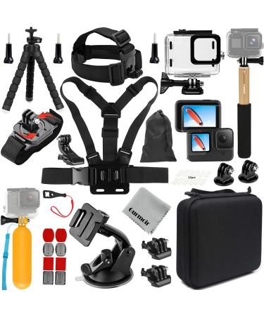 Gurmoir accessories set with waterproof housing for GoPro Hero 12/Hero 11/Hero 10/Hero 9 Black fully essential action camera Accessories KIT bundle for Go Pro 12 11 10 camera (DT06)