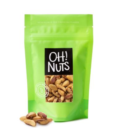 Raw Brazil Nuts (1 LB Resealable Pack) | Whole Unshelled Raw Natural Premium Brazil Nuts | Great for Cooking, Salad, Snacking - Oh! Nuts 1 Pound (Pack of 1)