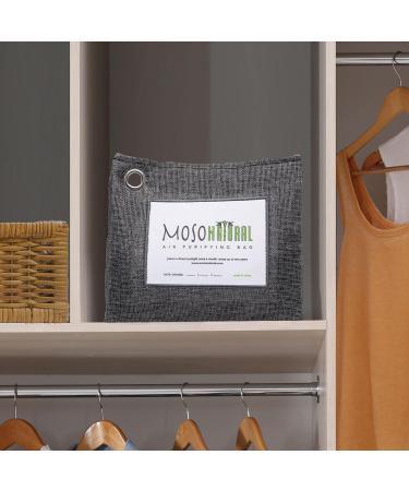 Moso Natural Air Purifying Bag 300g - Scent Free Odor Eliminator for Closets, Bathrooms, Laundry Rooms & Pet Areas - Premium Bamboo Charcoal Absorber - Freestanding Design - 1 Pack - Buy Online on SooperMarket.com