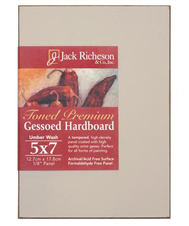 Jack Richeson Richeson Umber Wash Toned Gessoed 1/8 Hardboard 5x7