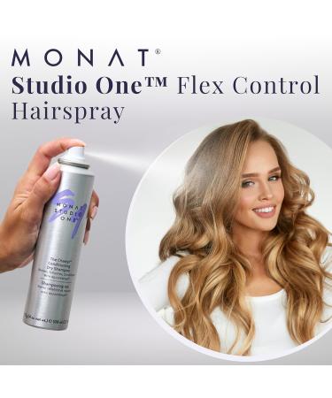 MONAT Studio One Flex Control Hairspray Light to Medium Buildable Hold Infused with REJUVENIQE Can be Used on Colored Hair Fresh Smelling Scent Style Memory for Humid Weather - Buy Online on SooperMarket.com