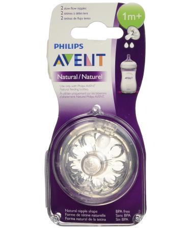 Philips AVENT BPA Free Slow Flow Nipples 2-Pack - Natural Feeding Solution - Buy Online on SooperMarket.com