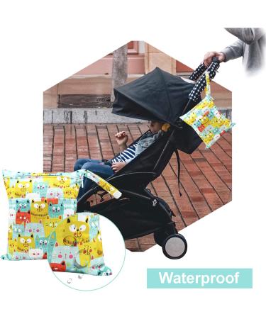 Wet Bag HOTLIKE 3 PCS Nappy Bag for Cloth Diapers - Waterproof Reusable Travel Bag with Handle and Zipper Pockets - Yellow - Buy Online on SooperMarket.com