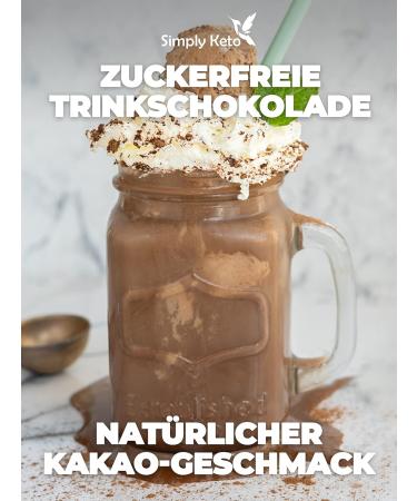 Simply Keto Drinking Chocolate - Sugar-Free Classic 700g | Low Carb Hot & Iced Cocoa - 42% Cocoa Erythrit & Stevia Sweetened - Buy Online on SooperMarket.com