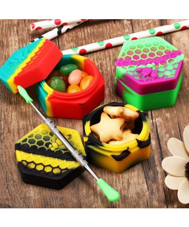 3 Pieces 26ml Hexagon Silicone Container Wax Carving Container Silicone Honeybee Container with Carving Tool for Essential Oil  Lip Balm  Spices (Assorted Color) - Buy Online on SooperMarket.com