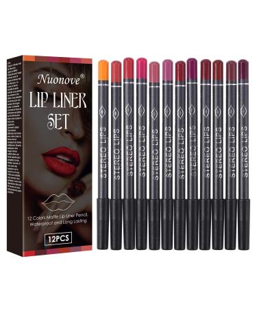 Italia Deluxe Ultra Fine Lip Liner set (Pack Of 12)
