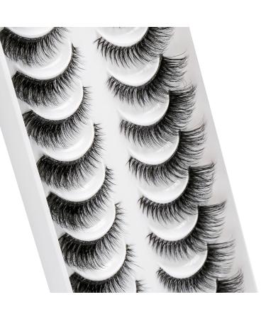 Shop 3D False Lashes - Handmade Natural Look Fluffy Strip Lashes | 10 Pairs Multipack - Buy Online on SooperMarket.com