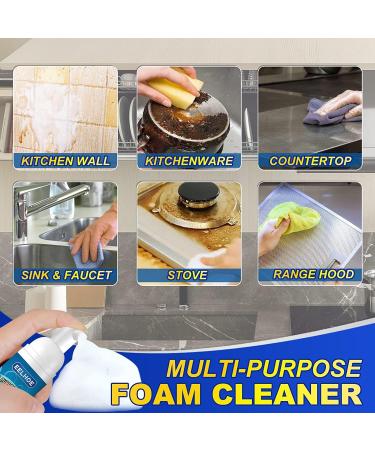 Rinse Free Bubble Cleaner Powerful Rinse-free Bubble Cleaner All Purpose Rinse Free Cleaning Spray Powerful Stain Removal Kit for Bathroom Car House (2PCS) - Buy Online on SooperMarket.com