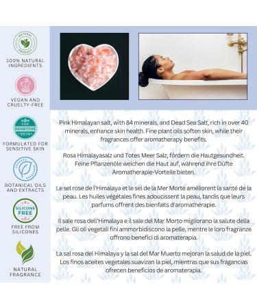 Amor Florum Blu 100% Natural Bathing Salts | Detox Himalayan & Totes Sea Salt with Citrus & Green Tea | 400g for Relaxation - Buy Online on SooperMarket.com