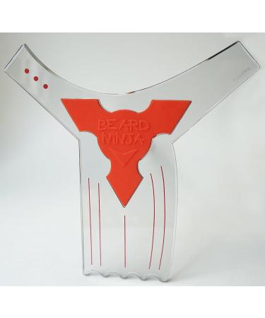 BEARD NINJA Beard Shaping Tool - Lineup & Edging Template for Goatee, Mustache, Neckline - Red - Buy Online on SooperMarket.com