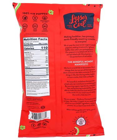 LESSEREVIL Organic Watermelon Hibiscus Popcorn 4.6 OZ | Healthy Snack Delight - Buy Online on SooperMarket.com