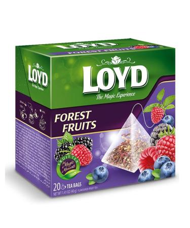 Loyd the Magic Experience Forest Fruit Flavoured Fruit Tea 40g | 20 Tea Bags | Poland Tea Brand | Tea Bags Individually Wrapped | Tea for Every Guest (Forest Fruit 2 Pack) Forest Fruit 2 Pack