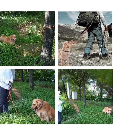 LOQATIDIS 3M Dog Tie - Heavy Duty Reflective Nylon Training Leash with Soft Grip for Dogs Perfect for Large Medium Small & Puppies - Orange Color - Buy Online on SooperMarket.com