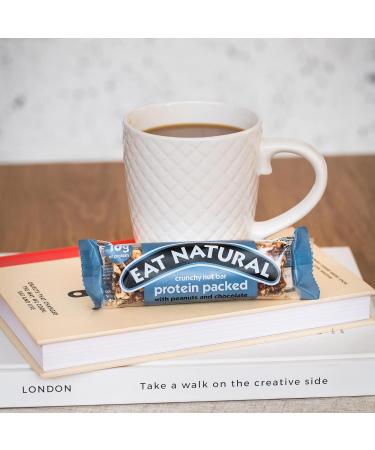 Eat Natural Protein Bars - Peanuts & Chocolate Nut Bar 20 x 45g - Gluten Free & Seriously Crunchy Snack Bars - 20 Count Pack - Buy Online on SooperMarket.com