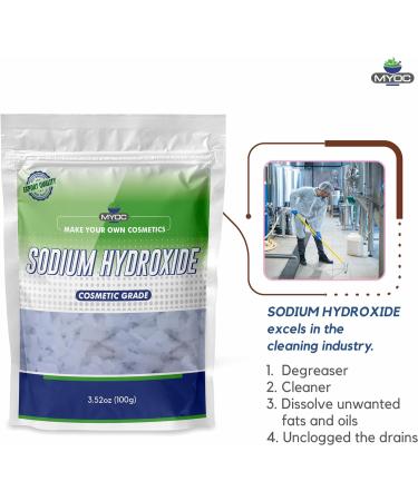 MYOC Sodium Hydroxide flakes 17.63oz (500gm) Sodium Hydroxide for soap Making Cosmetics Make up Beauty and Personal Care Products. 500 gm - Buy Online on SooperMarket.com