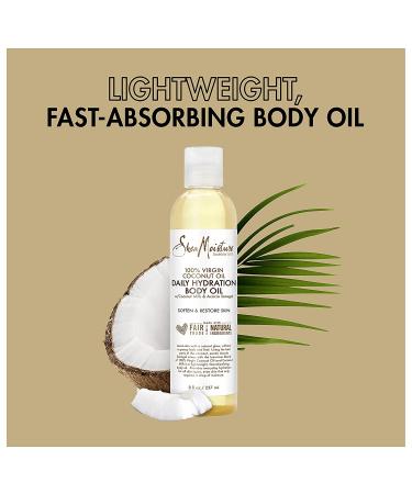 SheaMoisture 100% Virgin Coconut Oil â€“ Daily Hydration Body Oil 8 fl oz - Buy Online on SooperMarket.com
