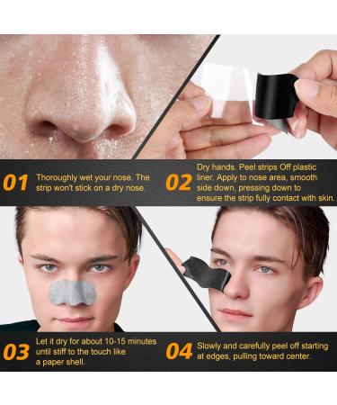 Charcoal Blackhead Pore Strips 33 pcs - Deep Cleansing Peel Off Strips for Men - Remove Blackheads and Face Oil - Nose and Facial Blackhead Remover - Buy Online on SooperMarket.com