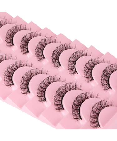 Geeneiya 11mm Russian Strip Lashes DD Curl Natural Wispy Mink 10 Pairs - Buy Online on SooperMarket.com