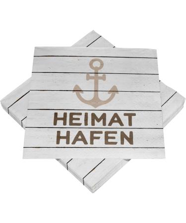HEKU 100 napkins 3-layer 33x33cm home harbor I sucking hard and practically packaged I wide selection I ideal for special occasions 33x33cm Heimathafen