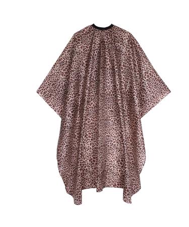 Waterproof Barber Cape for Women Professional Hair Cutting Cape 64" x 56" Leopard Hair Cape for Haircut Cape with Adjustable Neckline Salon Cape for Hair Cutting Tools for Hair Stylist and Home Use 56" x 64" (Leopard)