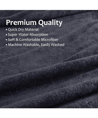Surf Poncho Changing Towel Robe - Hooded Wetsuit Change Poncho for Adults - Water Absorbent - Oversized Black - Buy Online on SooperMarket.com