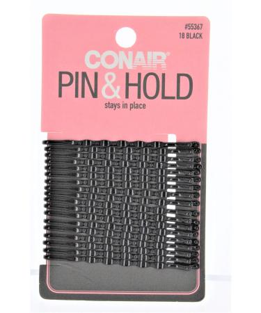 Conair Styling Essentials Firm Hold Bobby Pins 18 ea  Black  Pack of 1