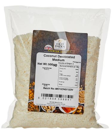 Old India Coconut Desiccated Medium 500g 500 g (Pack of 1)