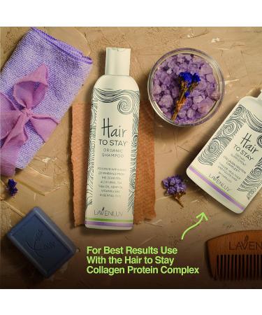 Lavenluv Hair to Stay Shampoo for Hair Growth | Prevents Hair Loss, Boosts Volume | Vitamin B5, Keratin, Dead Sea Minerals, Tea Tree, Hemp & Essential Oils | Men and Women (8oz) - Buy Online on SooperMarket.com