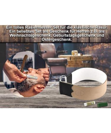 Buy Professional Leather & Linen Razor Strop with Solingen Paste - Perfect for a Sharp Edge! - Buy Online on SooperMarket.com