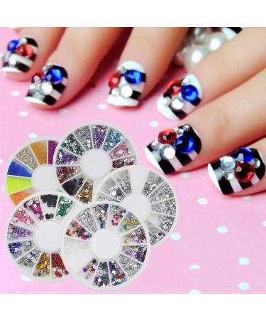 Bluelans 20x 3D Flower Nail Stickers - Glitter Bow & Rhinestone Nail Art Decorations for Stunning Manicures - Buy Online on SooperMarket.com