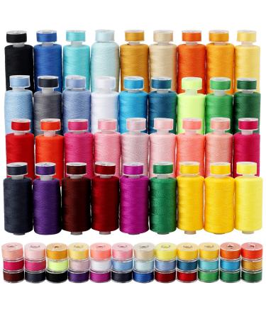 72Pcs Bobbins Sewing Threads Kit 36 Colors 500 Yards Sewing Polyester Thread Spools with 36Pcs Same Color Prewound Bobbins for Hand Sewing DIY Emergency Travel Sewing Machine Use