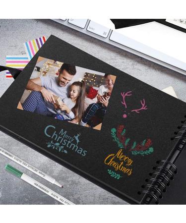 EVNEED Wedding Scrapbook Photo Album - DIY Memory Book with Accessories Kit for Anniversary, Guest Book, Xmas Gift - 80 Pages (40 Sheets) Black - 11.5 x 8.5 Inch - Buy Online on SooperMarket.com