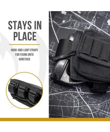 OneTigris Tactical Buttstock Shell Holder & Cheek Rest Pouch in Black - Buy Online on SooperMarket.com