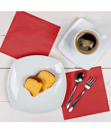 HEKU 100 Red 3-Layer Napkins | 33x33cm | Highly Absorbent & Stylish | Perfect for Events & Gastronomy | Practical 5-Pack - International Shipping Available - Buy Online on SooperMarket.com