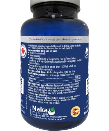 Naka Platinum PRO BCAA 100% PURE Vegan + Fermented Branched Chain Amino Acids BONUS SIZE 90 Veggie Caps (60+30 FREE) - Buy Online on SooperMarket.com