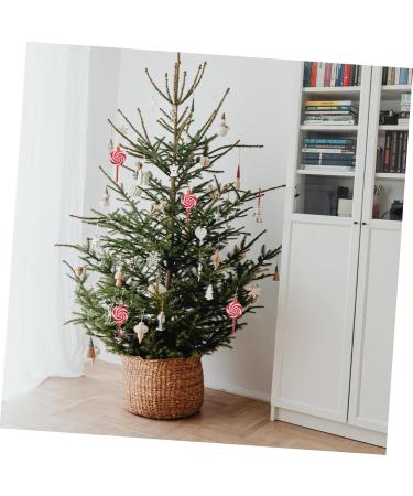 HOLIDYOYO 4pcs Lollipop Pendant Christmas Tree Hanging Peppermint Fake Christmas Candy Lollipops Red Plastic Red 11.60X5.00X1.60CM - Buy Online on SooperMarket.com
