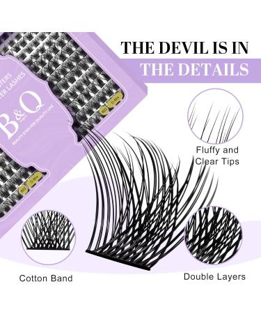 208 PCS Cluster and Individual Lash Extensions B02 Kit | D Curl Volume Wispy Soft False Lashes - 8-16mm | Comfortable Band | DIY Lash Clusters | 1 Pack - Buy Online on SooperMarket.com