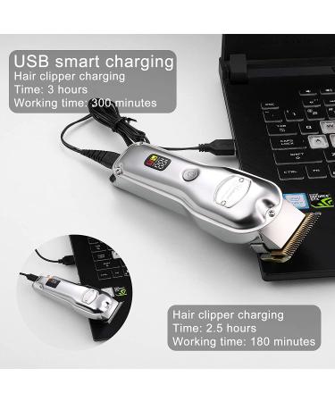 Hatteker Waterproof Hair Clipper for Men - Cordless T-Blade Trimmer & Beard Kit - Professional USB Rechargeable - Buy Online on SooperMarket.com