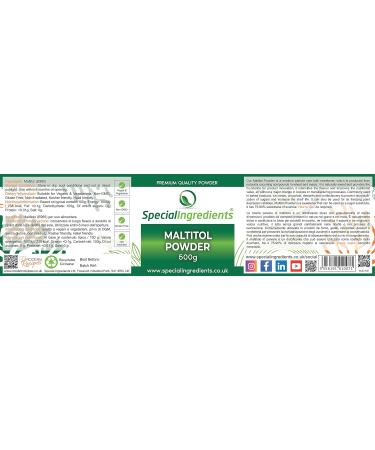 Maltitol Powder 500g - Premium Quality Vegan, Non-GMO, Gluten-Free in Recyclable Container - Buy Online on SooperMarket.com