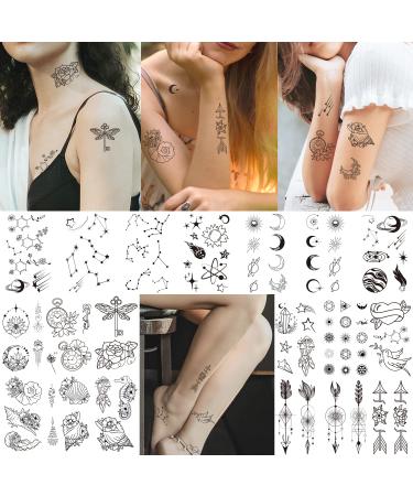 Cerlaza 100 Sheets Temporary Tattoos for Women - 420 Mixed Styles Fake Tattoo Stickers - Realistic Henna Body Art Sticker Set - Buy Online on SooperMarket.com